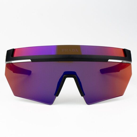 NEW Prada Linea Rossa PS01YS 1BO02U Matte Black Mirror Orange Unisex Sunglasses main image 12